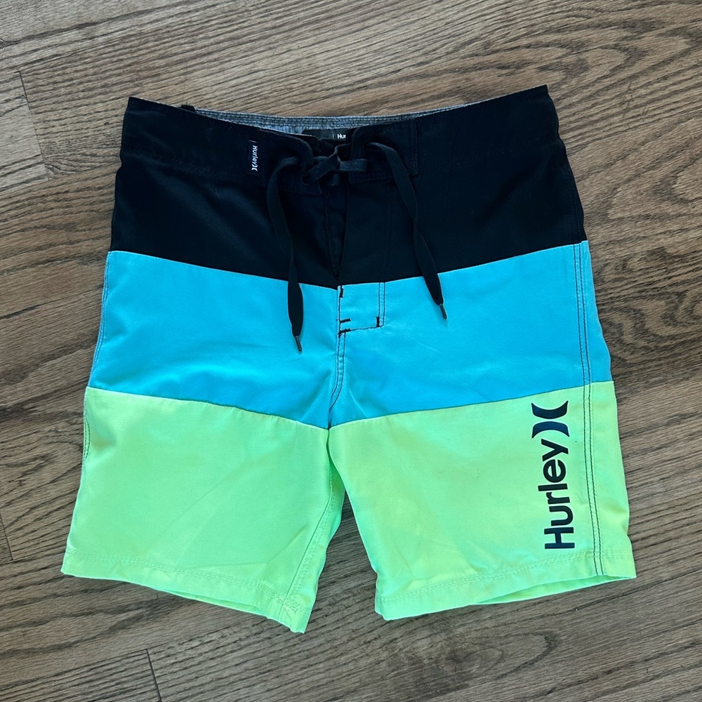 Hurley Kids Multicolor and Red Board Shorts - Picture 5 of 7